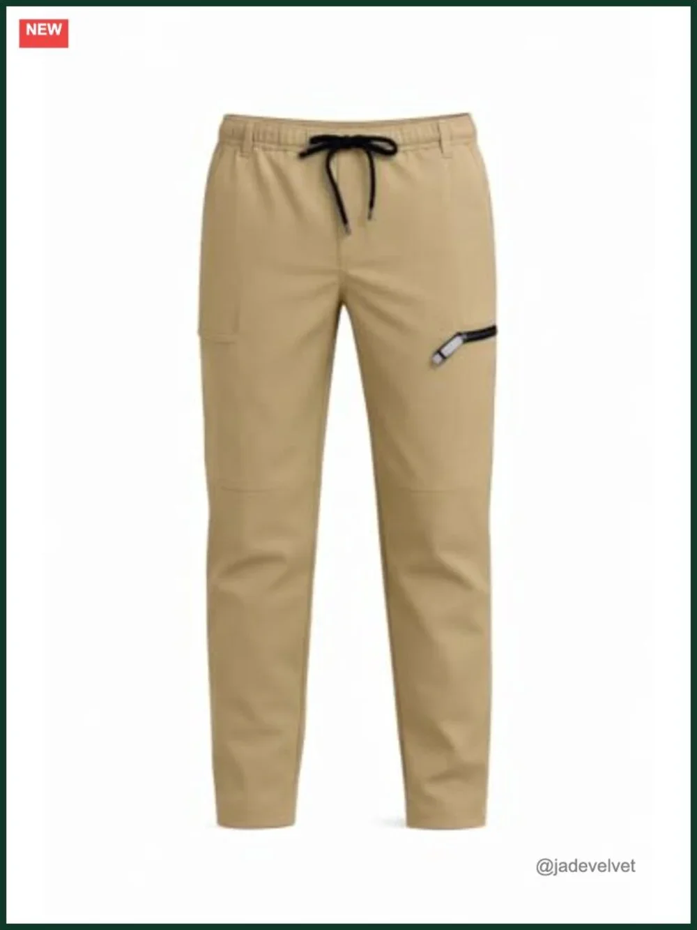 Boys Cargo Jogger Pants Elastic Waist Zipper Pockets School Trousers